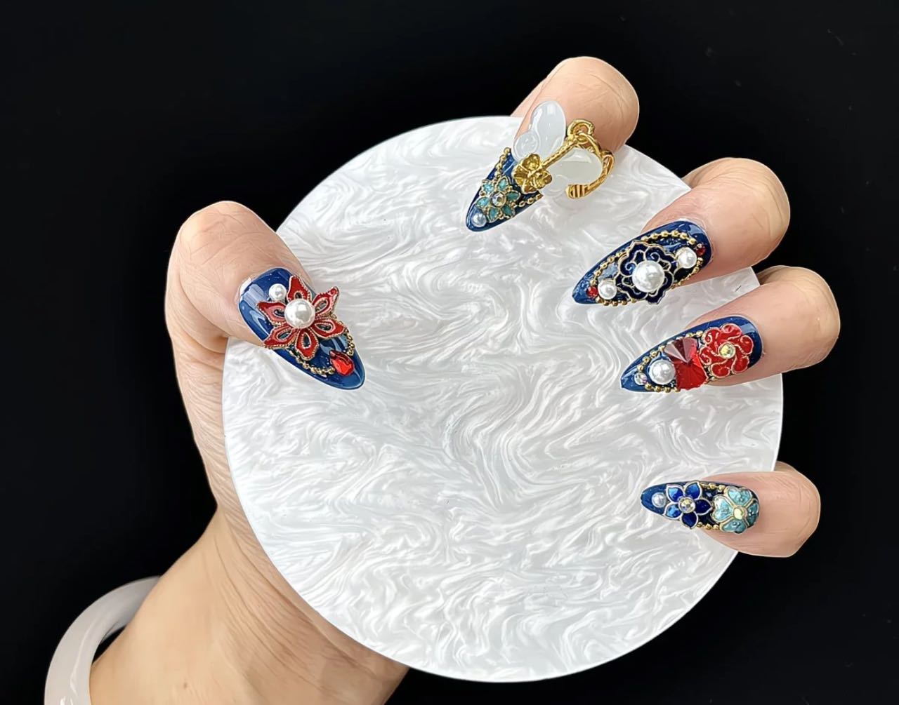 Imperial Blossom Fantasy Nails