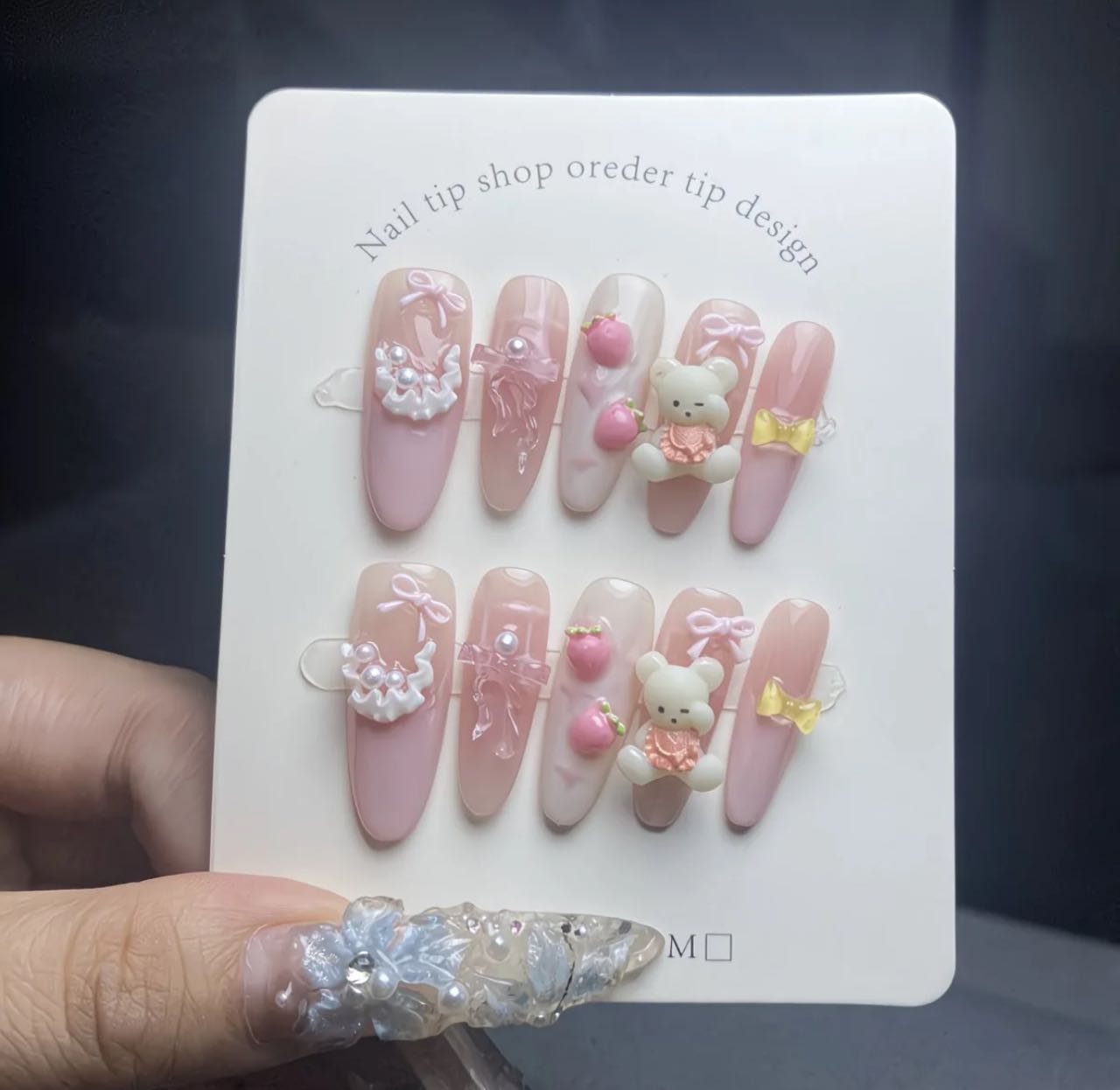 Sweet Teddy Dream Nails