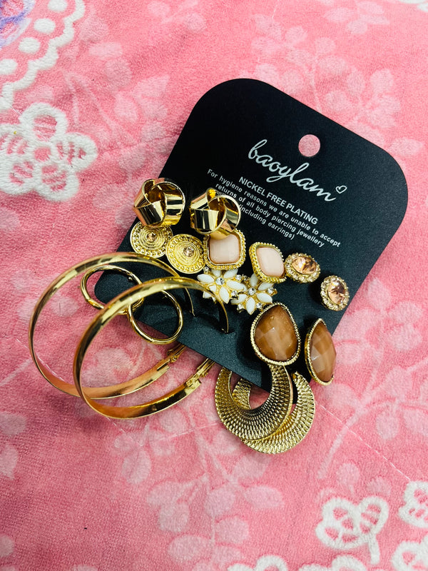 Baoylam Gold-Tone Earring Set