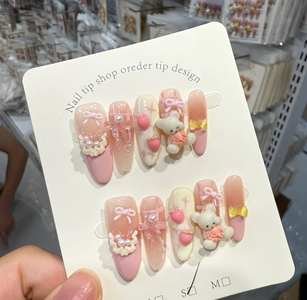 Sweet Teddy Dream Nails