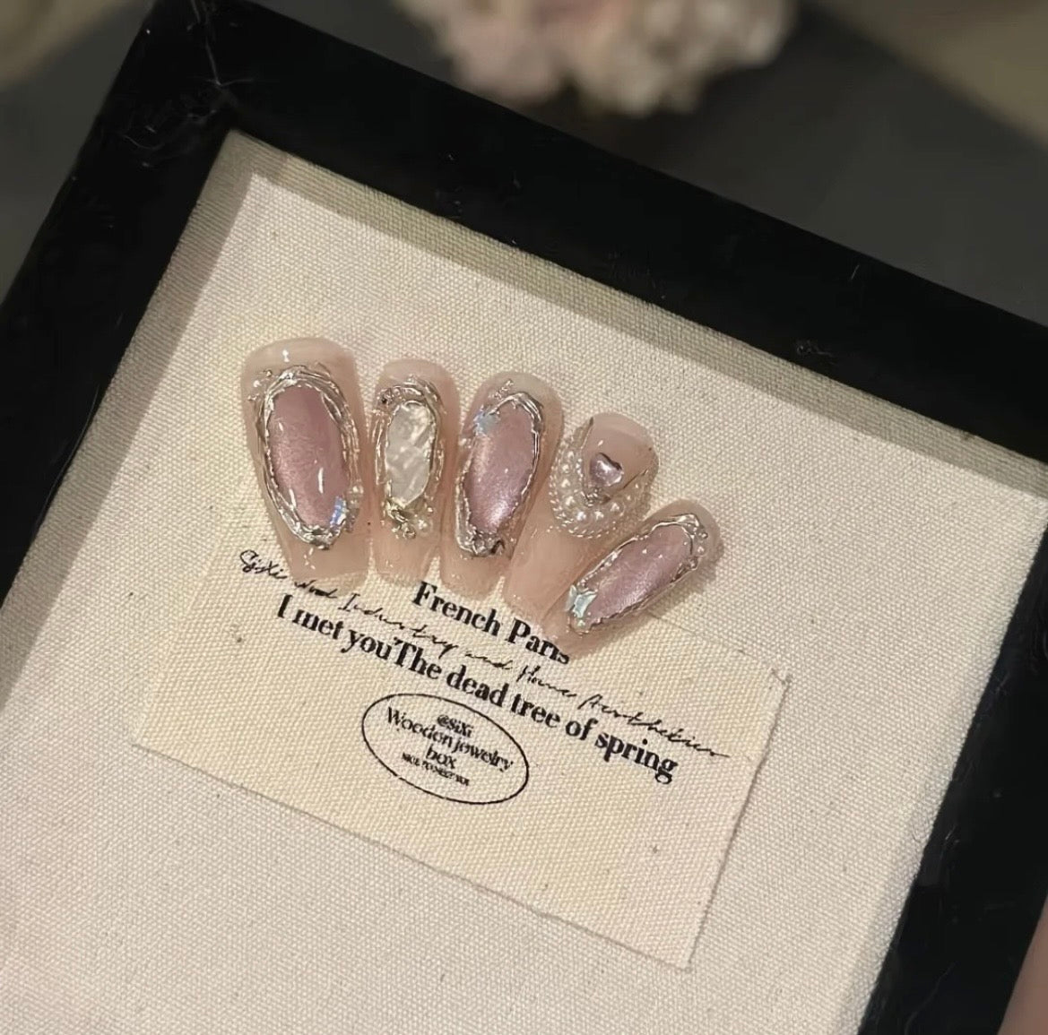 Rose Quartz Elegance Nails