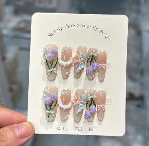 Pastel Floral 3D Dream Nails