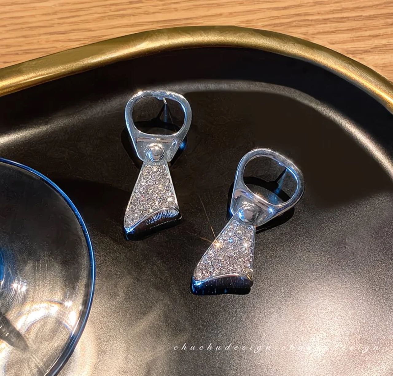 Silver Spark Loop Earrings