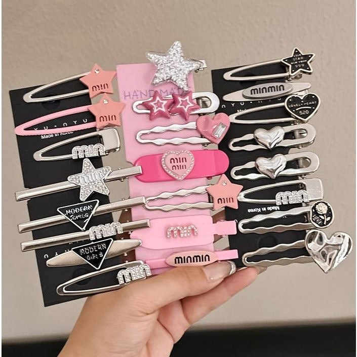 Trendy Multi-Style Hair Clips & Barrettes Set