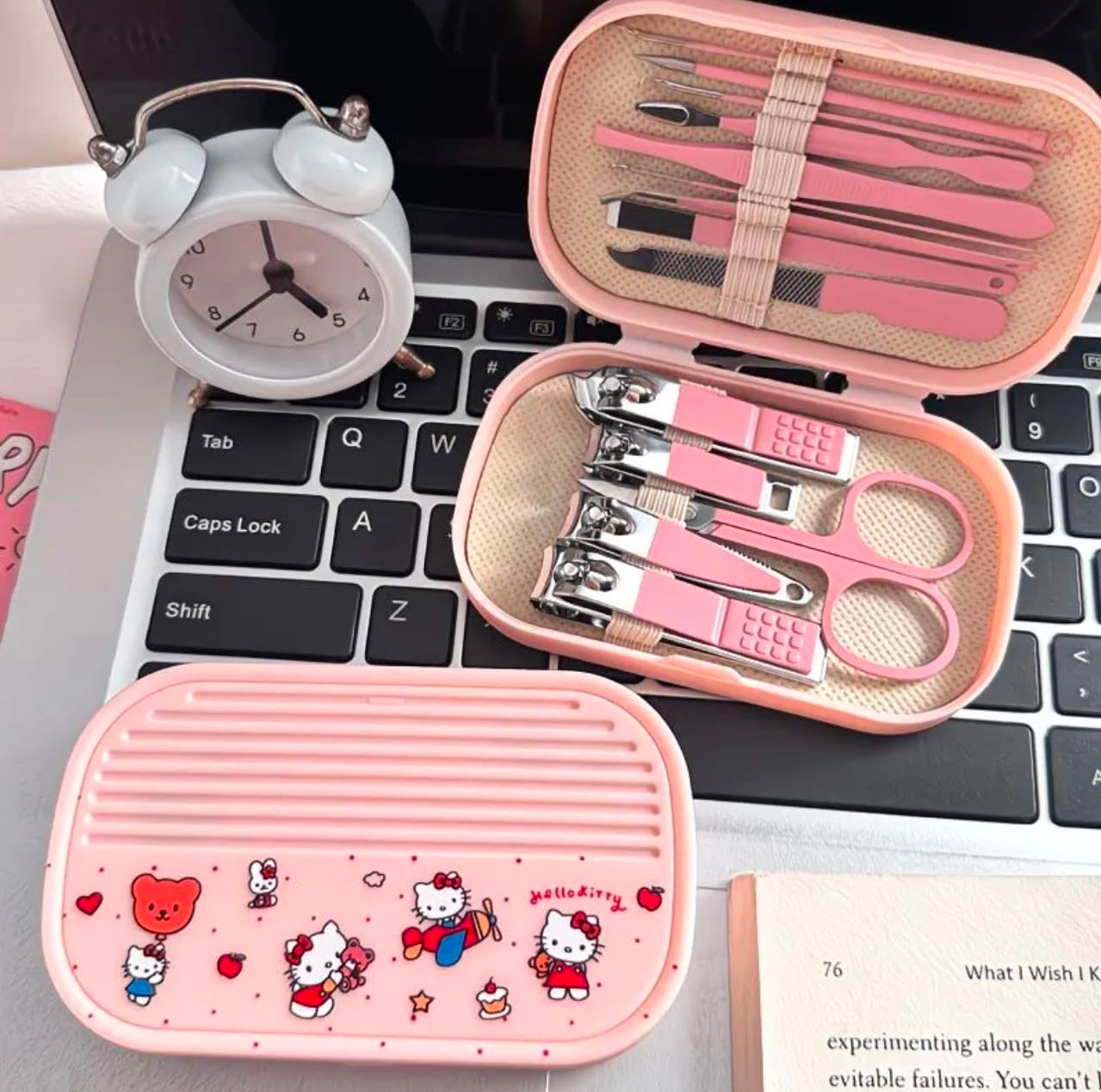 Stainless Steel Nail Foot Care Kit - Unscented Scissors with Plastic Storage Box - for Home Travel with Pusher | Modern Nail Art Kit | Durable Nail Art Accessories for Four Seasons, Manicure Tools, Pedicure Essentials, Classic Design, Rustresistant 14 Pcs