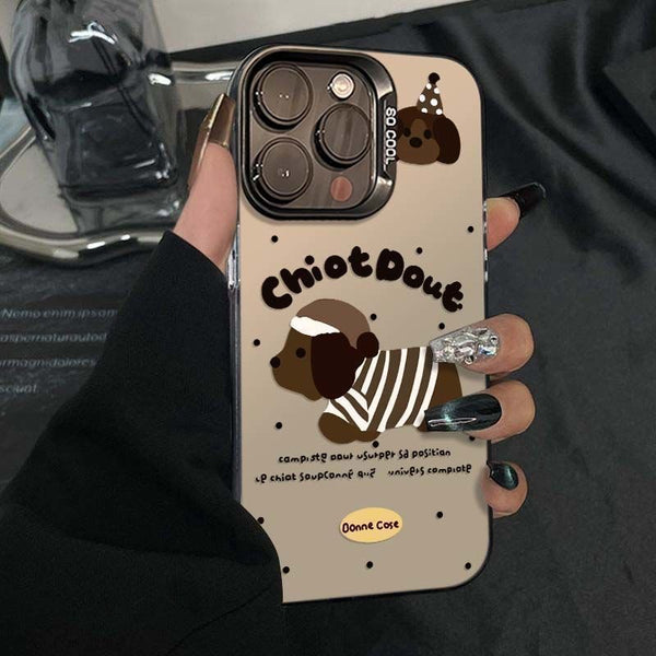 Chiat Doué Cute Puppy iPhone Case – Kawaii Cartoon Aesthetic Edition