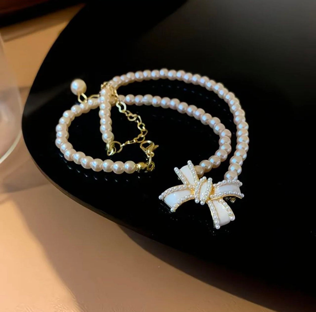 Pearl Bow Grace Set