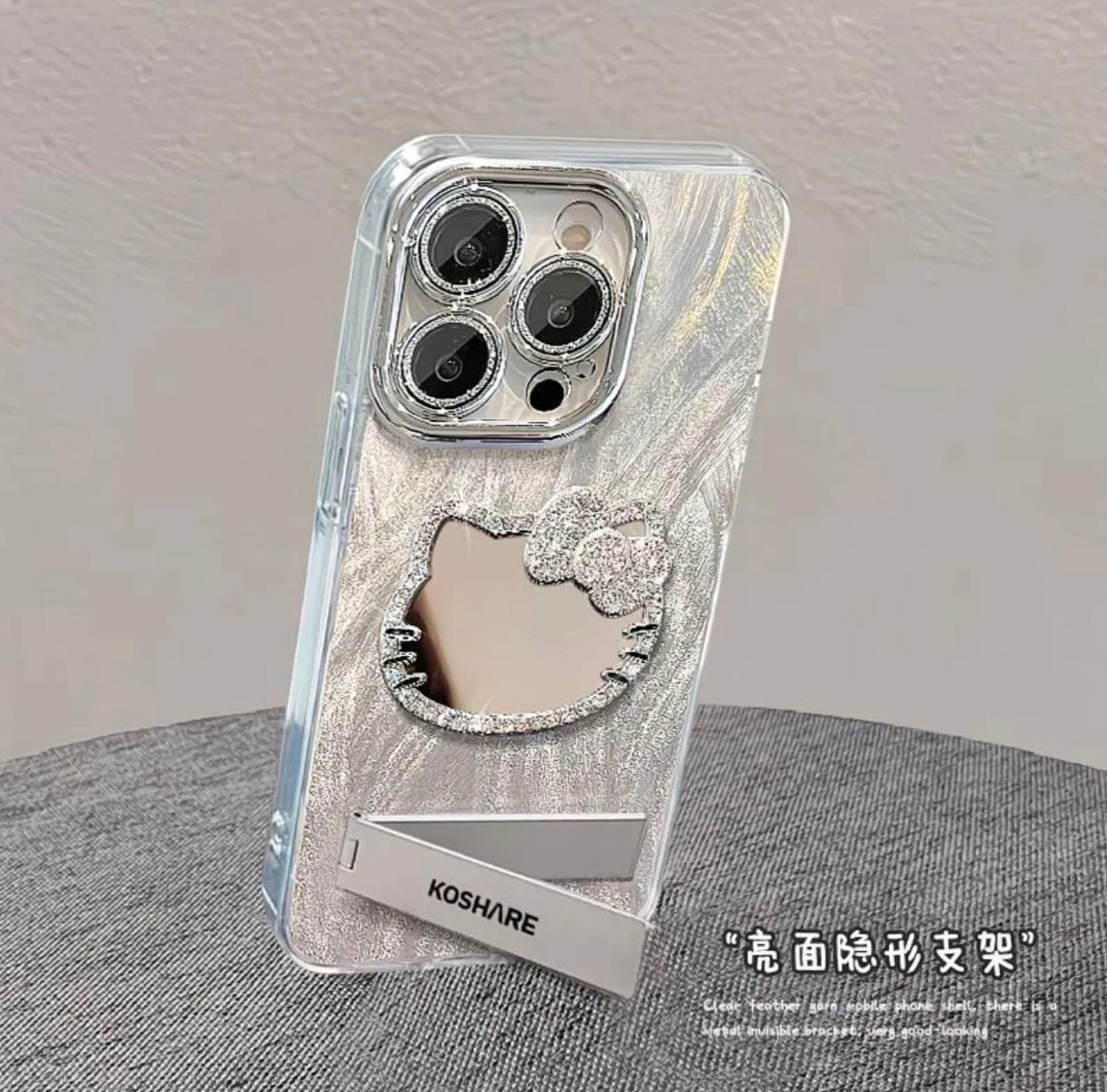 Koshare Crystal Kitty Mirror Case