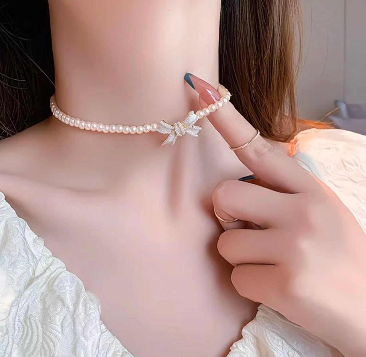 Pearl Bow Grace Set